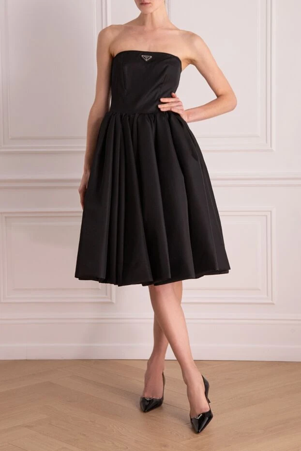 Prada женские платье из полиамида черное женское купить с ценами и фото 160784 - фото 2