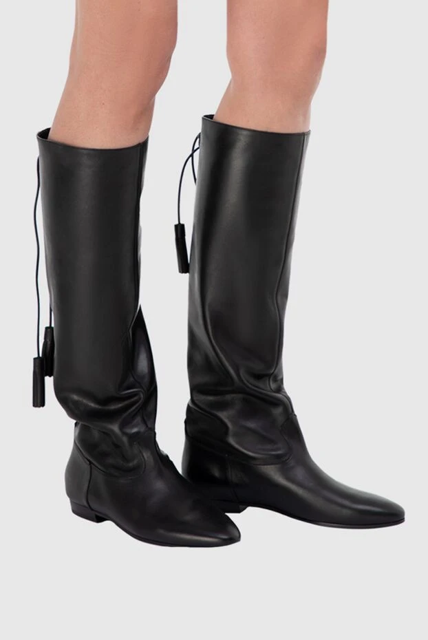 Celine woman black leather boots for women 160811 - photo 2