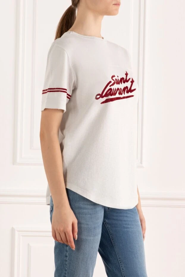 Saint Laurent woman women's t-shirt with a pattern 180783 - photo 3