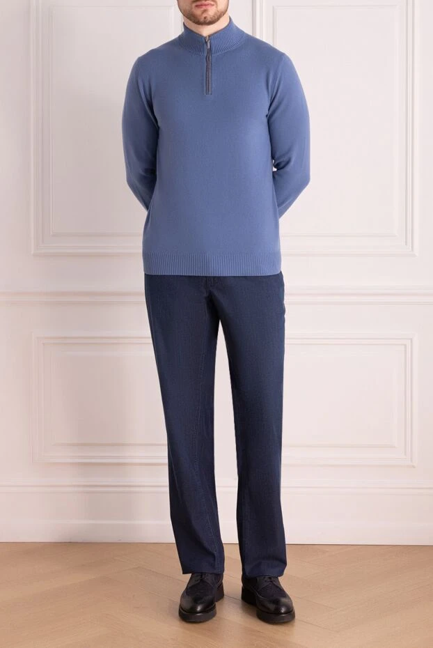 Loro Piana man blue cashmere troyer for men buy with prices and photos 160824 - photo 2