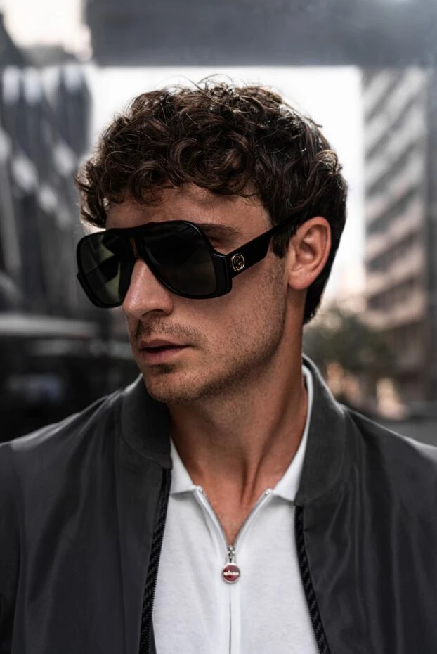 Gucci unisex glasses black with green lenses 160841 - photo 3