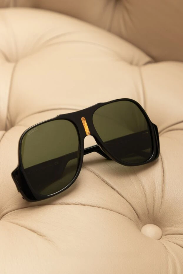 Gucci unisex glasses black with green lenses 160841 - photo 3