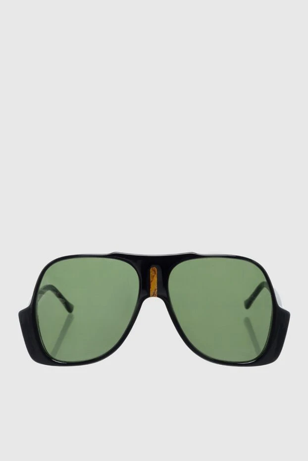 Unisex glasses black with green lenses