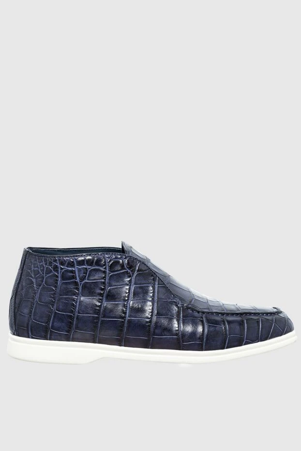 Cesare di Napoli man blue crocodile leather loafers for men buy with prices and photos 160880 - photo 1