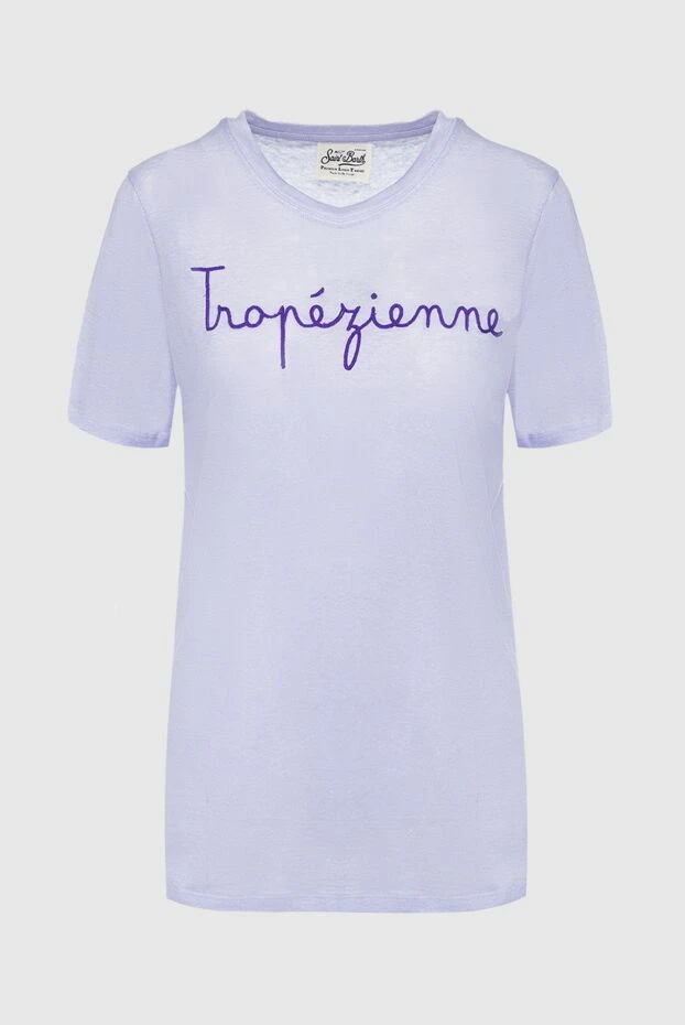 MC2 Saint Barth женские футболка из льна фиолетовая женская купить с ценами и фото 160900 - фото 1