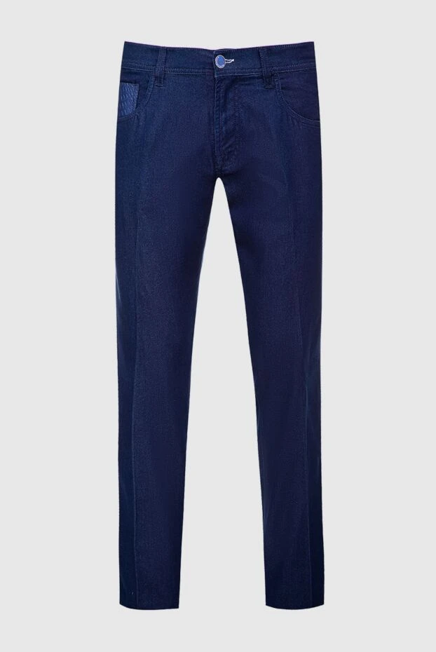 Scissor Scriptor man blue cotton and silk jeans for men 160915 - photo 1