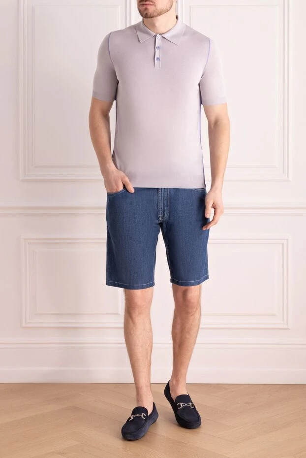 Scissor Scriptor мужские шорты из хлопка синие мужские купить с ценами и фото 160923 - фото 2