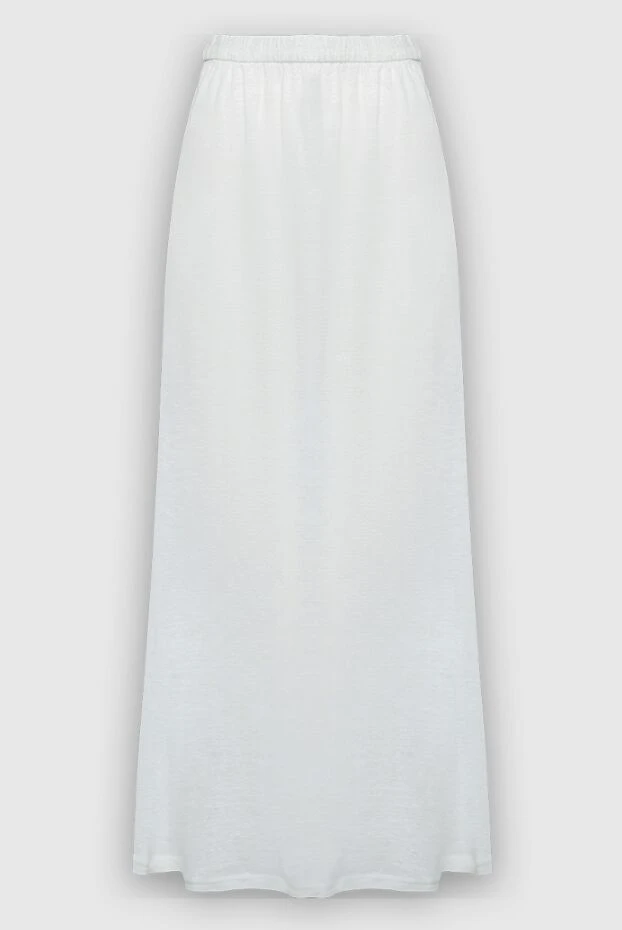 Gran Sasso женские брюки из льна белые женские купить с ценами и фото 160946 - фото 1