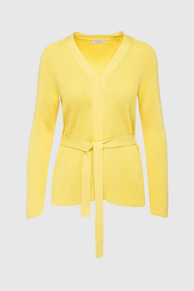 Gran Sasso woman yellow cotton cardigan for women 160949 - photo 1