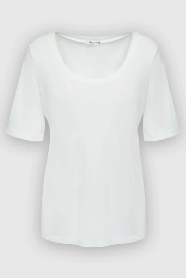 Gran Sasso woman white viscose and polyamide t-shirt for women buy with prices and photos 160954 - photo 1