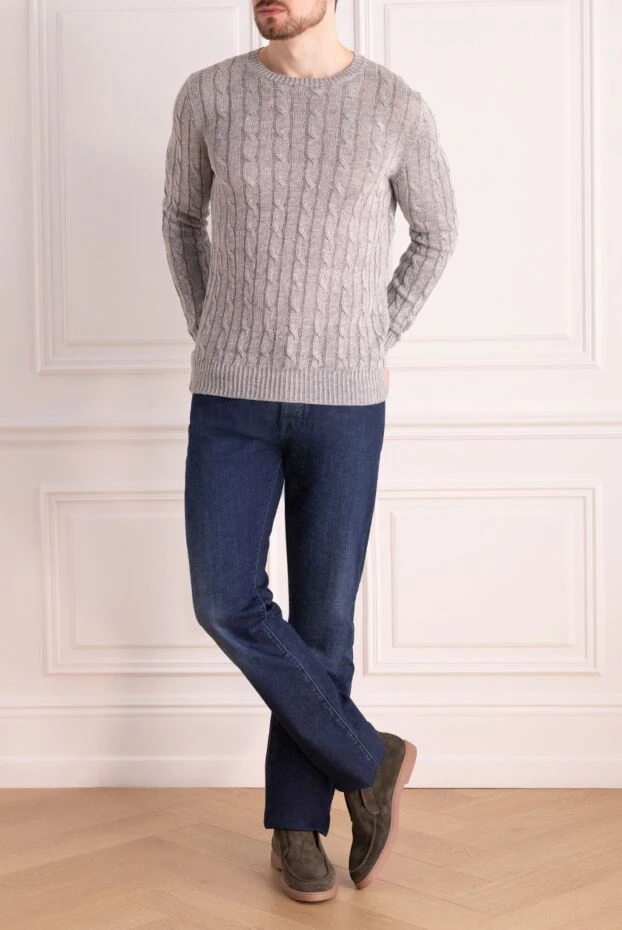Gran Sasso man gray linen jumper for men buy with prices and photos 160975 - photo 2