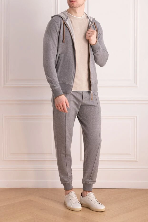 Gran Sasso man men's sports suit made of cotton and elastane, gray buy with prices and photos 160992 - photo 2