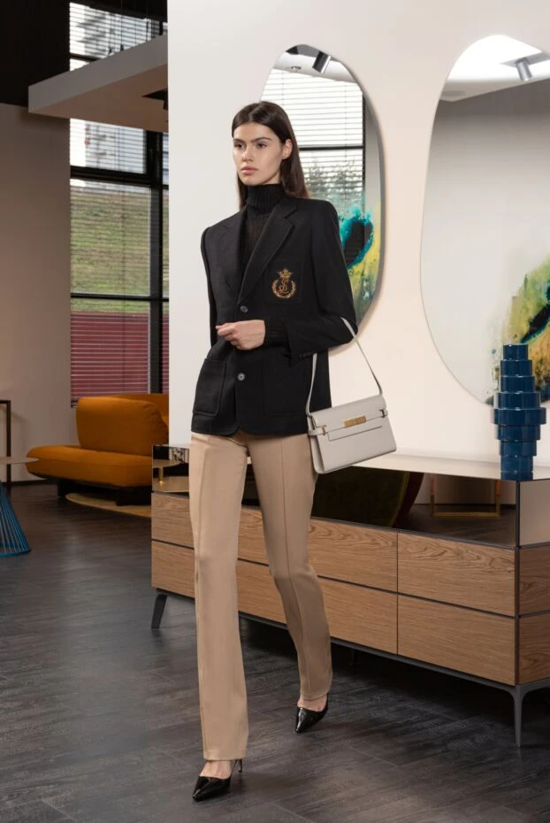 Giuseppe Di Morabito women's classic wool pants beige 160993 - photo 3