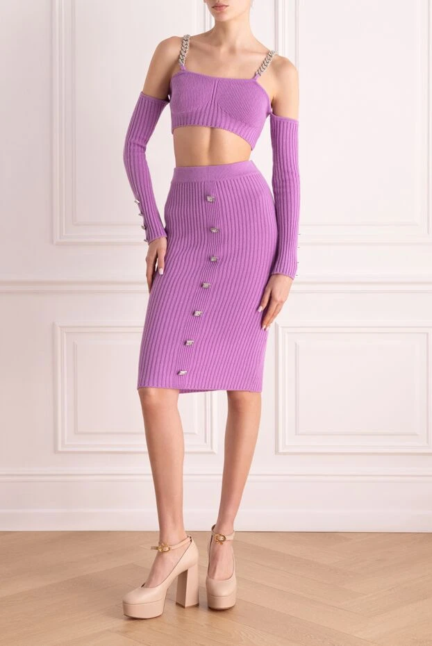 Giuseppe Di Morabito woman women's purple suit with skirt buy with prices and photos 161007 - photo 2