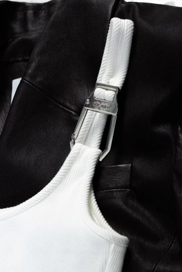 The Attico white top with wide straps and metal buckles 161024 - photo 3