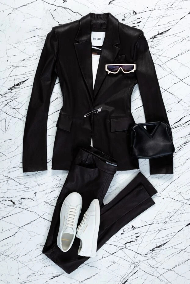 The Attico brown leather trouser suit for women 161025 - photo 2