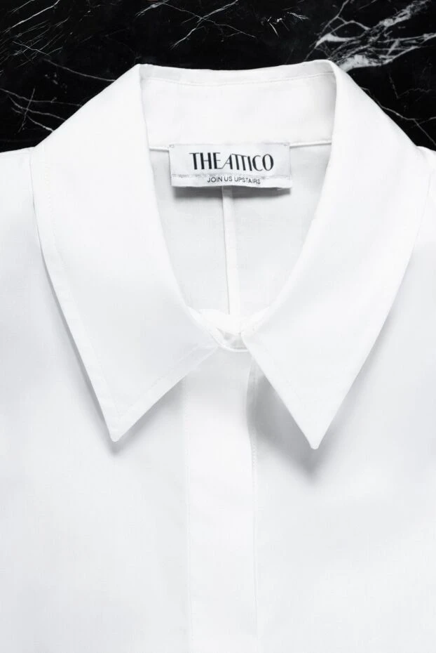 The Attico women's cotton blouse with shoulder pads white 161033 - photo 3