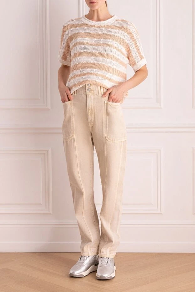 Peserico woman beige cotton jumper for women buy with prices and photos 161054 - photo 2