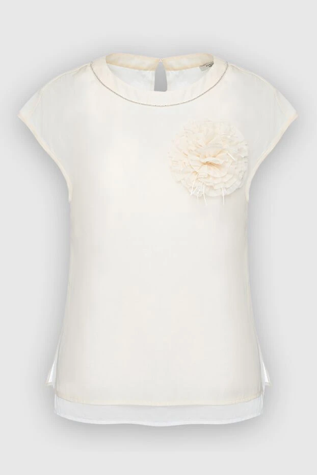 Peserico жіночі блуза з бавовни та шовку біла жіноча купити фото з цінами 161086 - фото 1