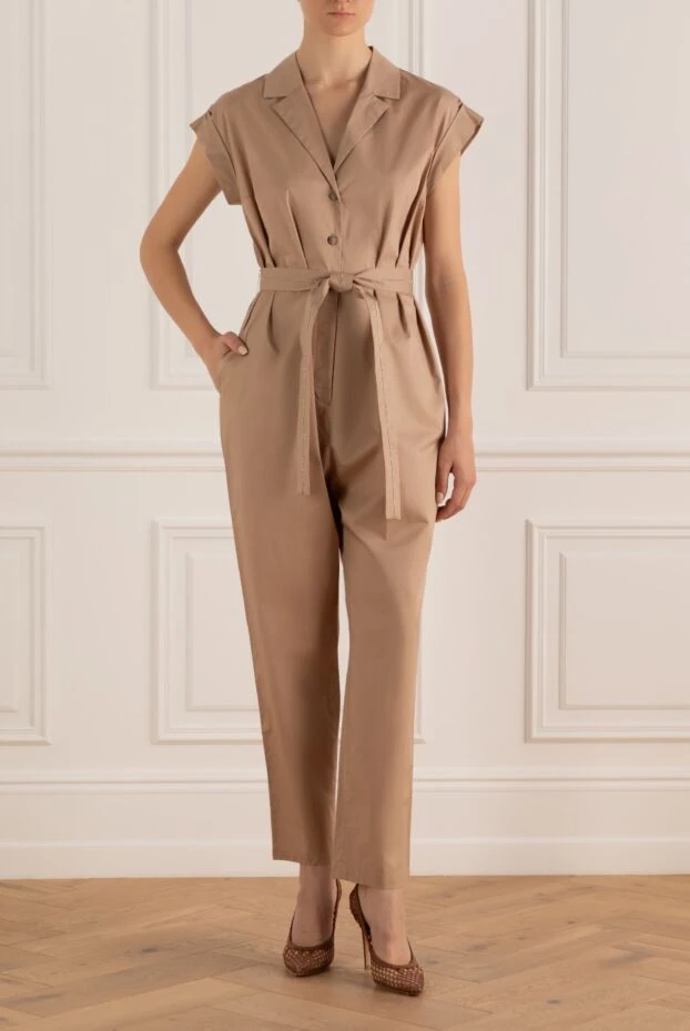 Peserico woman beige women's cotton and elastane jumpsuit buy with prices and photos 161088 - photo 2