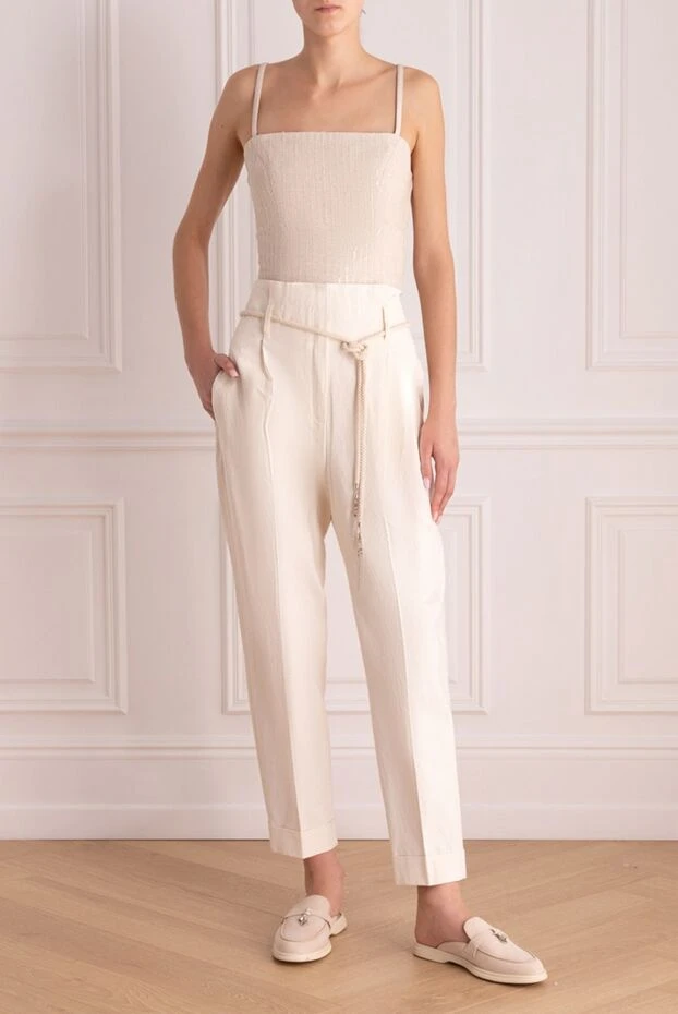 Peserico женские брюки белые женские купить с ценами и фото 161094 - фото 2
