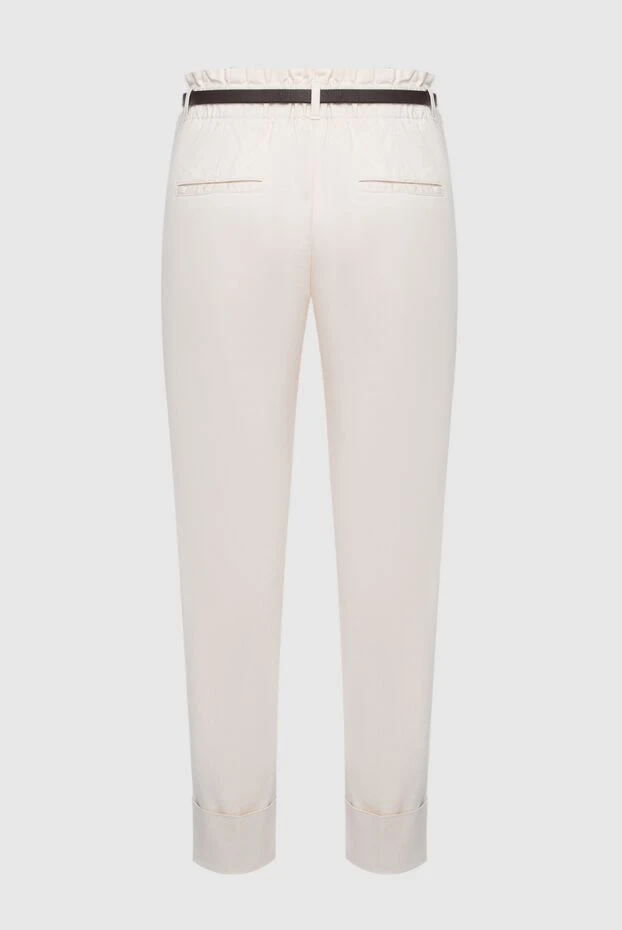 Peserico женские брюки из хлопка белые женские купить с ценами и фото 161097 - фото 2