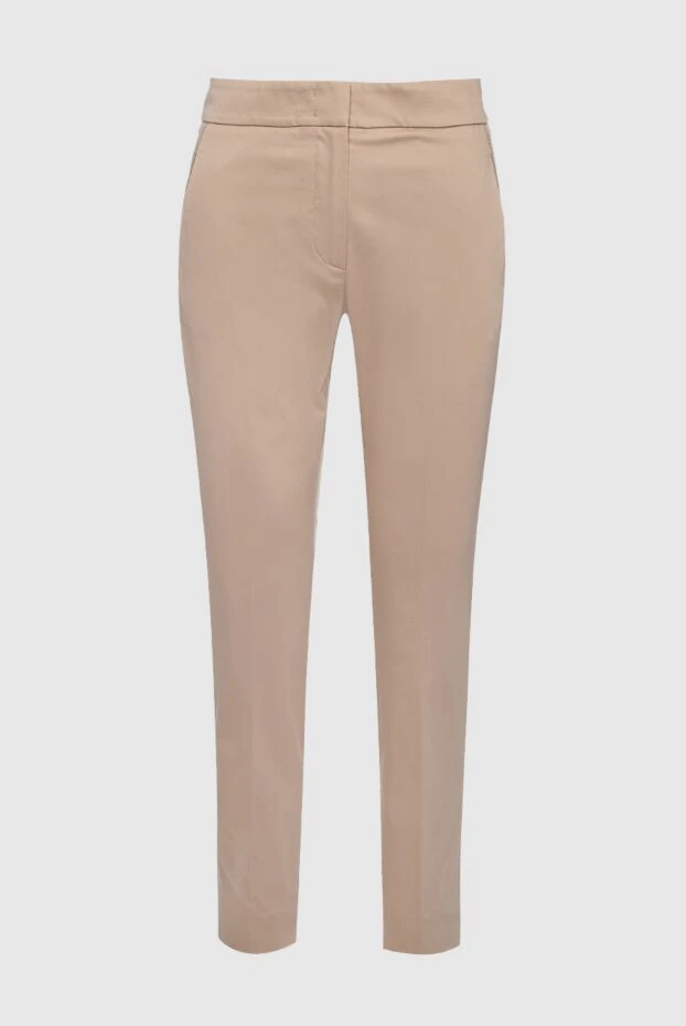 Peserico woman beige cotton trousers for women buy with prices and photos 161099 - photo 1