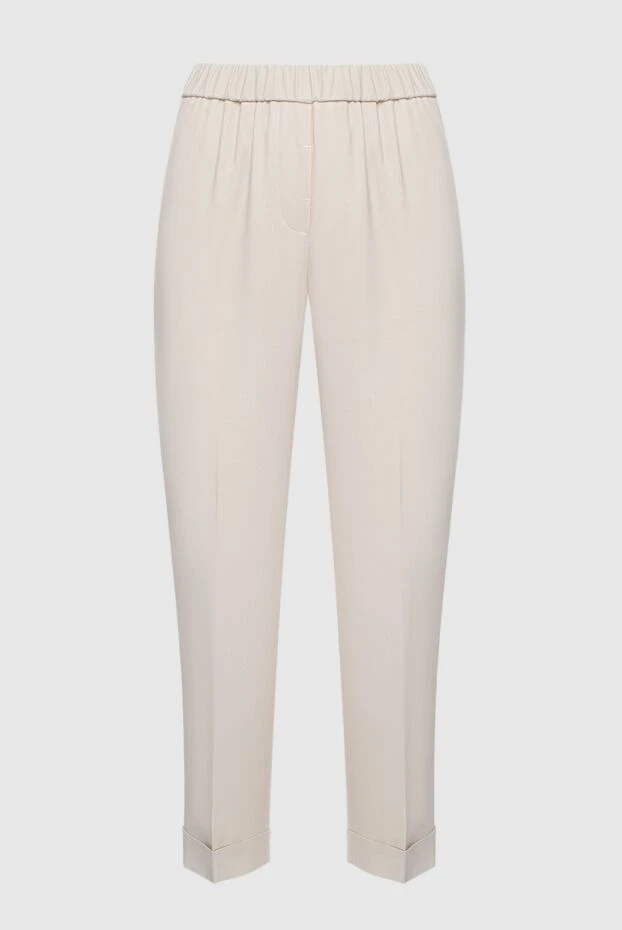 Peserico woman white acetate and cupra trousers for women buy with prices and photos 161101 - photo 1