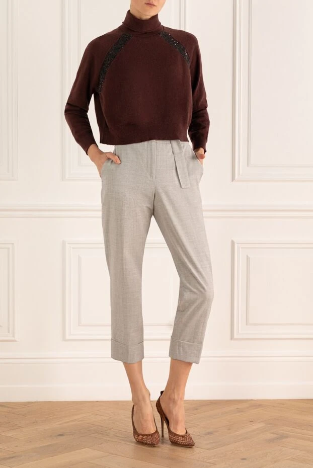 Peserico woman gray trousers for women buy with prices and photos 161102 - photo 2