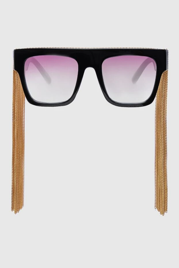 Stella McCartney women's square black glasses with yellow chain jewelry 161123 - photo 1