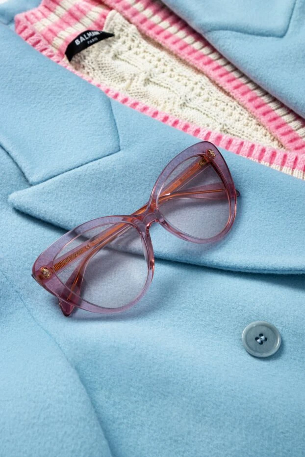 Alexander McQueen women's frame for glasses pink in the shape of a cat's eye 161138 - photo 2