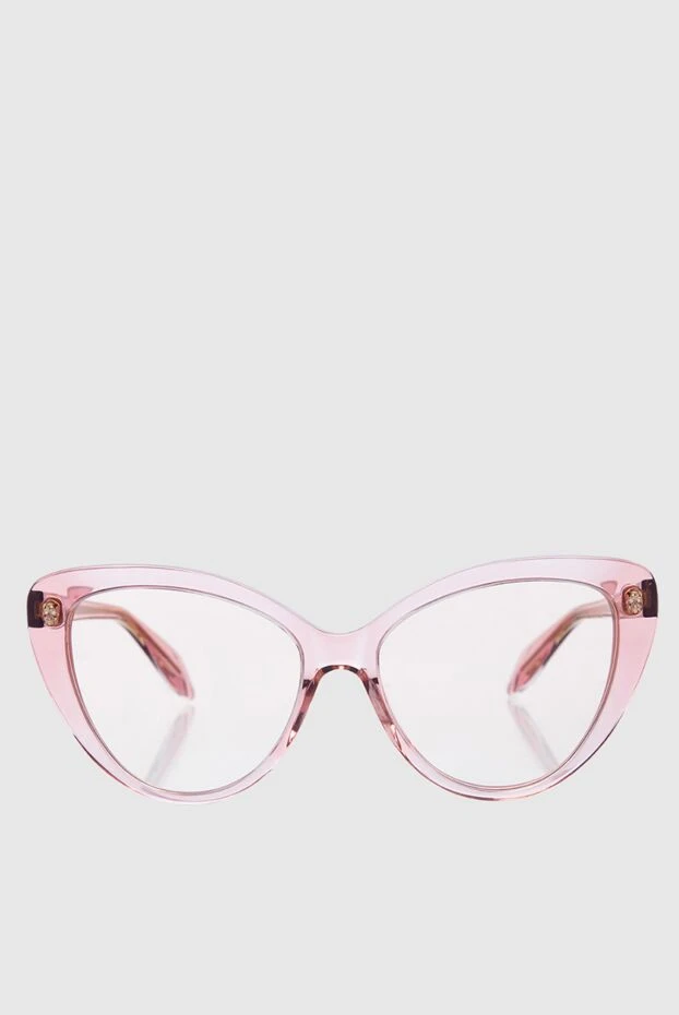 Alexander McQueen женские очки из пластика и металла розовые женские купить с ценами и фото 161138 - фото 1