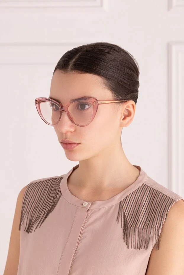 Alexander McQueen woman pink plastic and metal glasses for women buy with prices and photos 161138 - photo 2