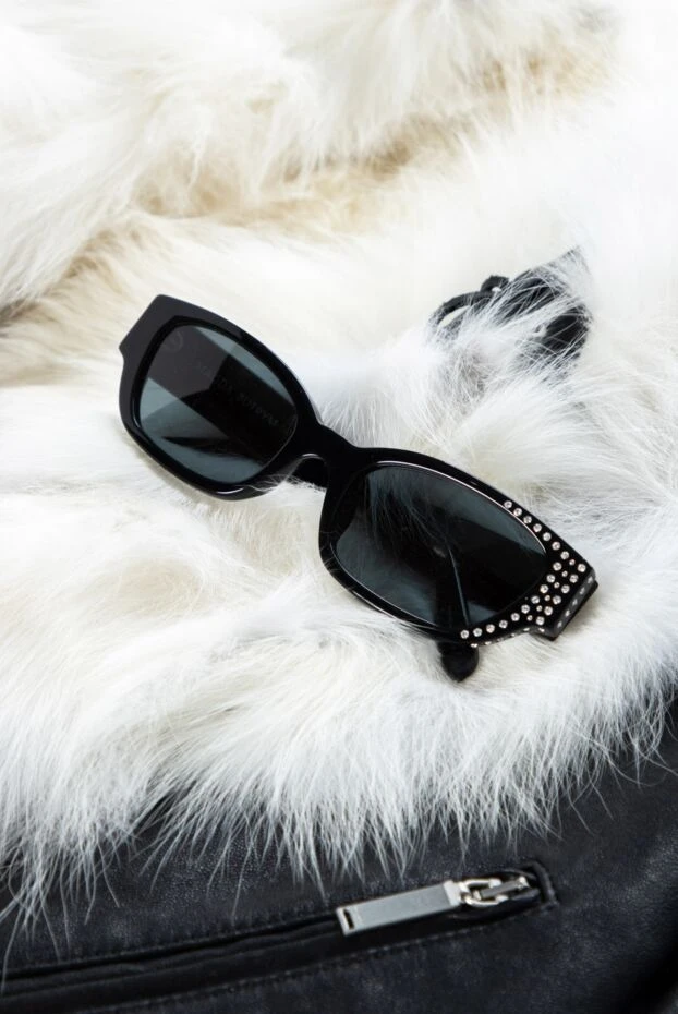 Linda Farrow очки для защиты от солнца женские со стразами черные 161141 - фото 2