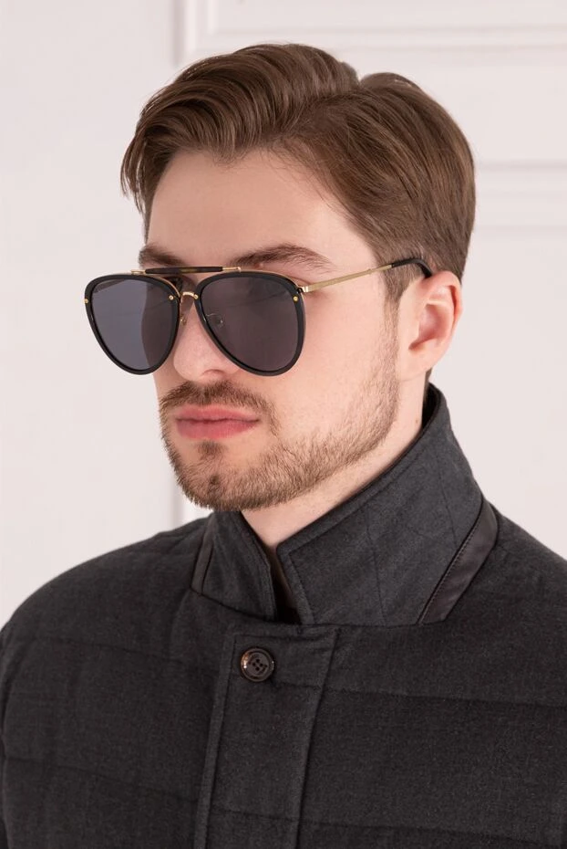 Gucci мужские очки солнцезащитные из металла и пластика черные мужские купить с ценами и фото 161151 - фото 2