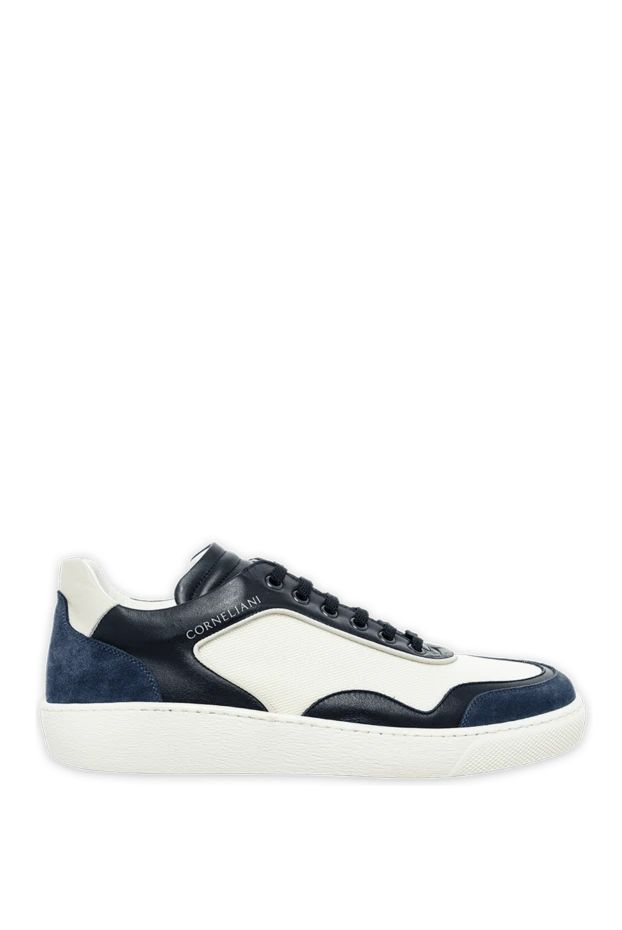 Corneliani man leather and polyester sneakers blue for men buy with prices and photos 161233 - photo 1
