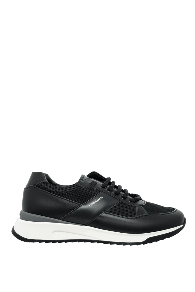 Corneliani man black leather and polyester sneakers for men buy with prices and photos 161234 - photo 1