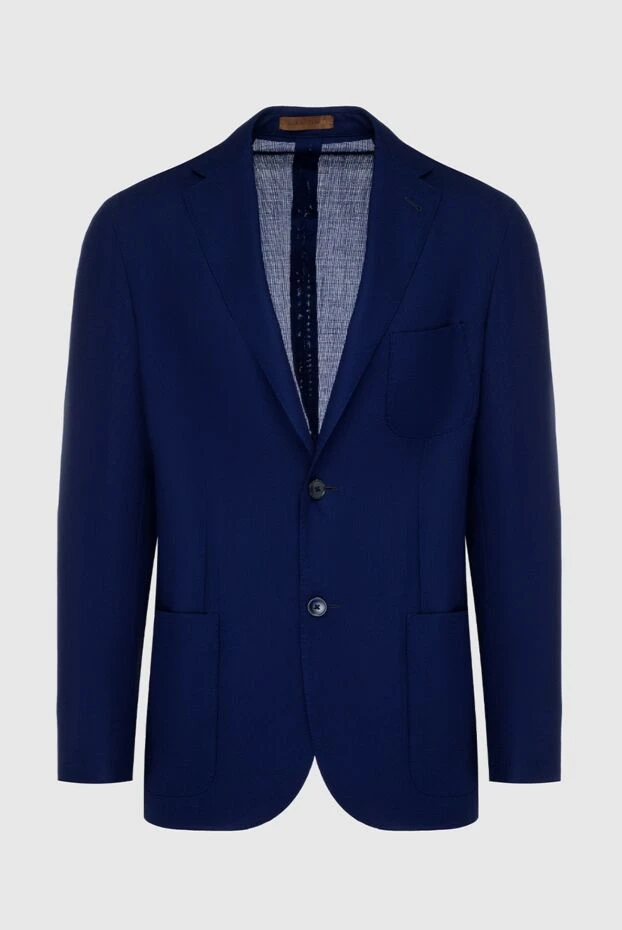 Corneliani мужские пиджак из шерсти синий мужской купить с ценами и фото 161236 - фото 1