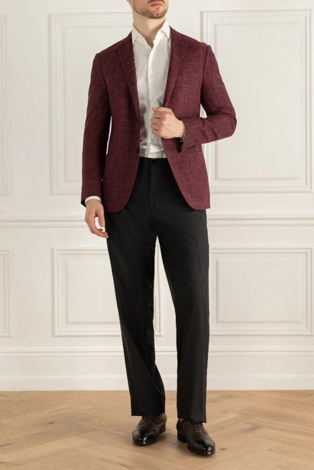 Corneliani man men's burgundy jacket 161237 - photo 2