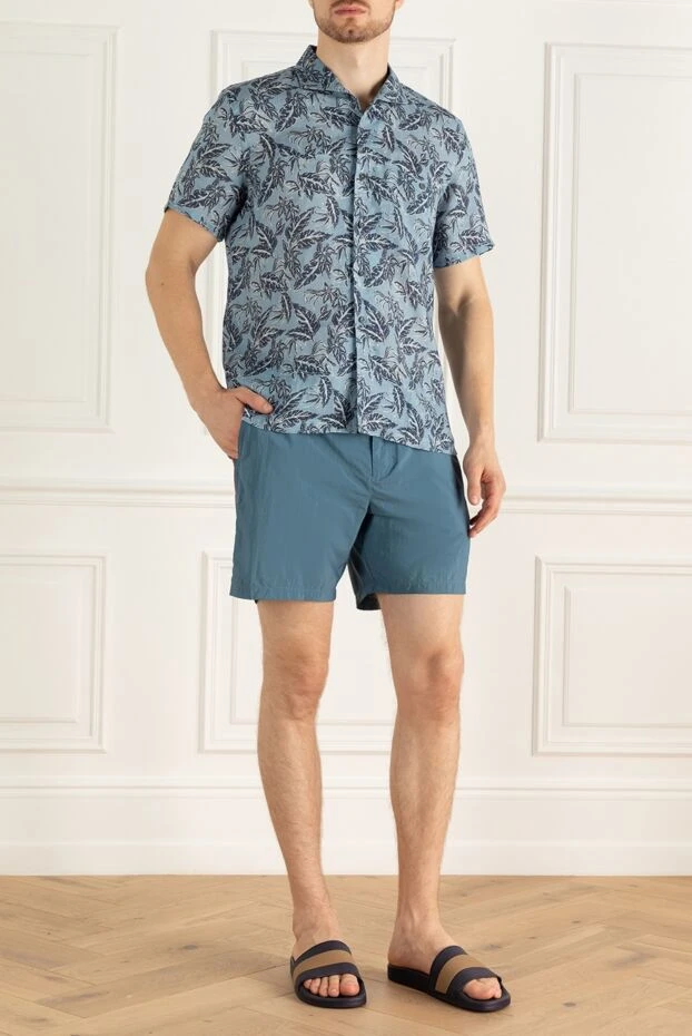 Corneliani man blue polyester beach shorts for men 161244 - photo 2