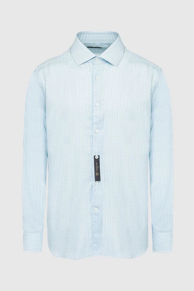 Corneliani мужские сорочка из хлопка голубая мужская купить с ценами и фото 161247 - фото 1