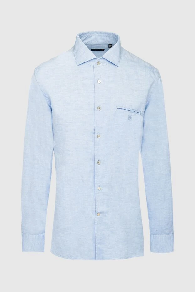 Corneliani blue cotton and linen shirt for men 161251 - photo 1