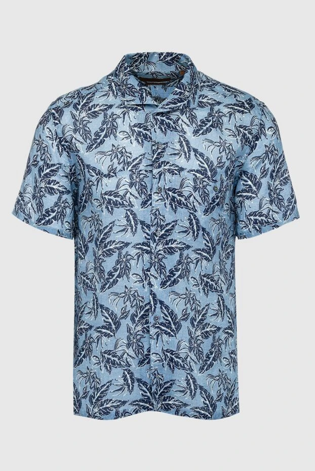 Corneliani чоловічі рубашка із льону блакитна чоловіча купити фото з цінами 161253 - фото 1