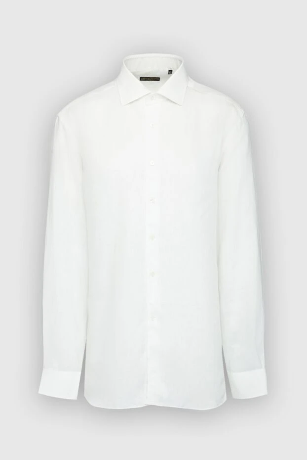 Corneliani man men's white linen shirt 161255 - photo 1