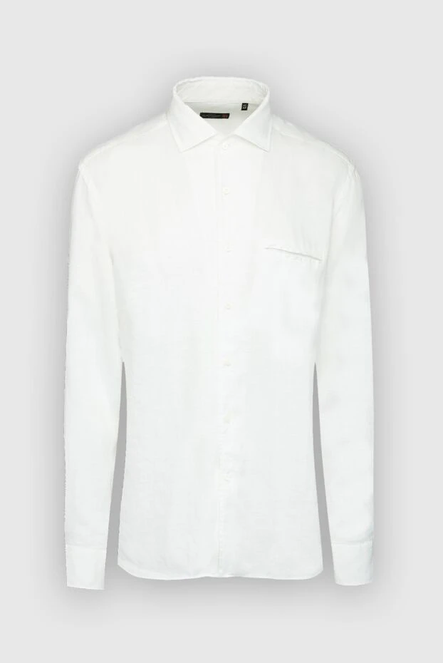 Corneliani man men's white linen shirt 161259 - photo 1