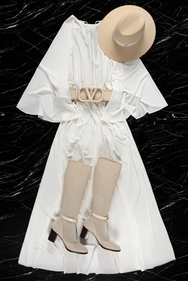 Dior платье из вискозы и шелка белое женское 161291 - фото 2