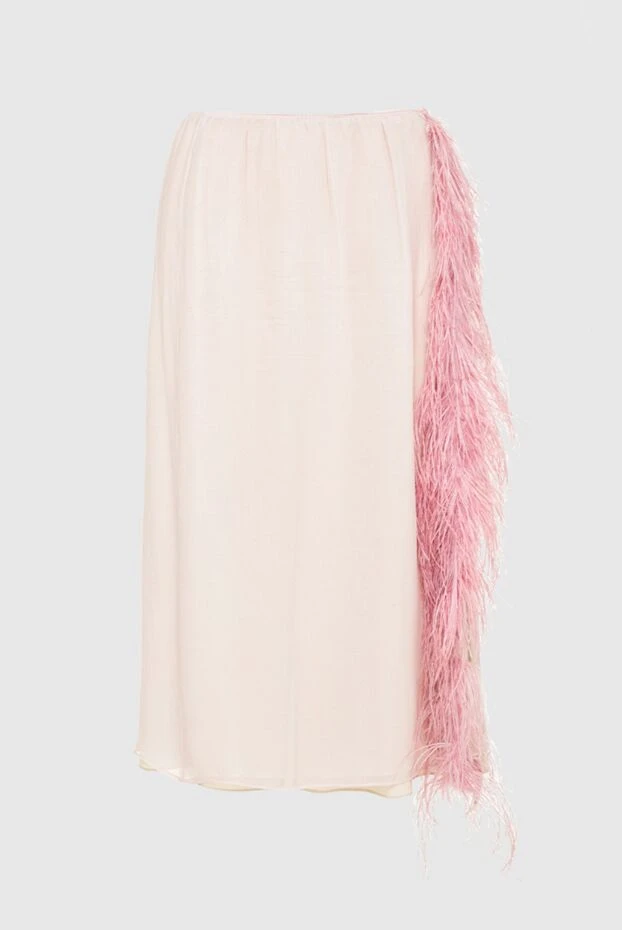 Prada женские юбка из шелка розовая женская купить с ценами и фото 161302 - фото 1