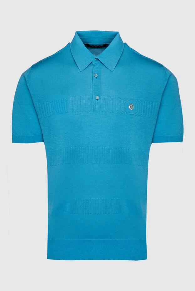 Stefano Ricci blue silk polo for men 161357 - photo 1