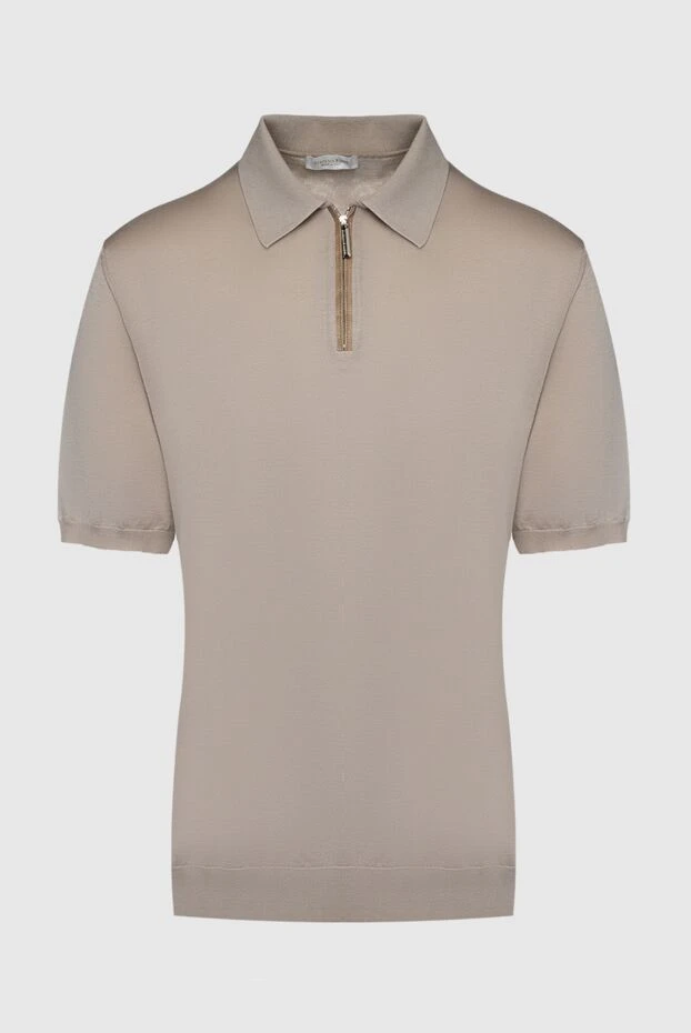 Stefano Ricci beige men's silk and crocodile leather polo (markdown) 198118 - photo 1