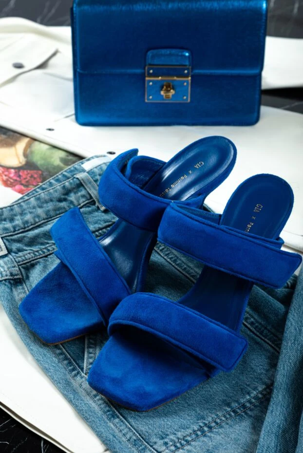 Gia Borghini sandals for women bright blue suede 161386 - photo 3